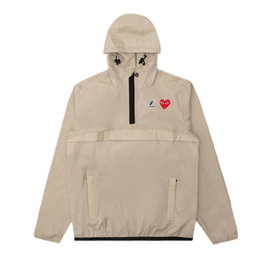 Comme des Garçons PLAY x K Way Half Zip Jacket 'Beige'