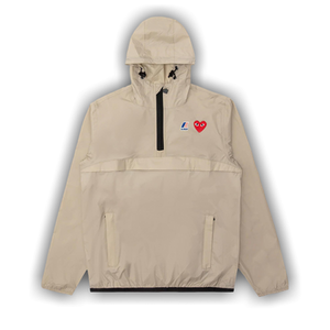 Comme des Garçons PLAY x K Way Half Zip Jacket 'Beige'