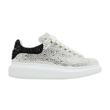 Alexander McQueen Wmns Oversized Sneaker 'White Black Crystal'