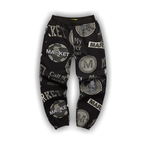 Market Monogram Grayscale Sweatpants 'Black'
