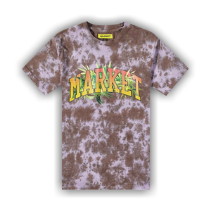 Market Arc Herbal Remedy Tie Dye Tee 'Purple Grey White'