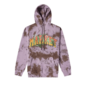 Market Arc Herbal Remedy Tie Dye Hoodie 'Purple Grey White'