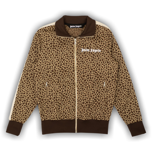 Palm Angels Leopard Jacquard Track Jacket 'Beige/Off White'