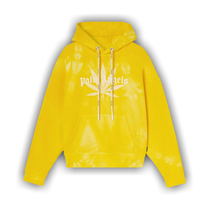 Palm Angels Leaf Tie Dye Hoody 'Yellow'