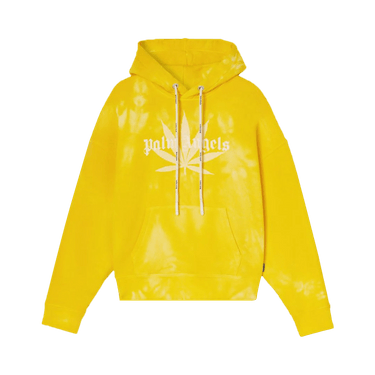 Palm Angels Leaf Tie Dye Hoody 'Yellow'