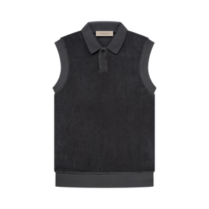 Fear of God Essentials Velour Sleeveless Polo 'Iron'