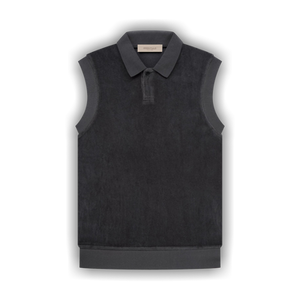 Fear of God Essentials Velour Sleeveless Polo 'Iron'