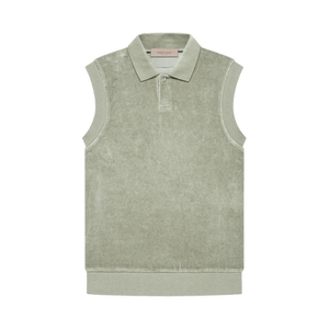 Fear of God Essentials Velour Sleeveless Polo 'Seafoam'