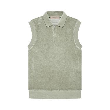 Fear of God Essentials Velour Sleeveless Polo 'Seafoam'