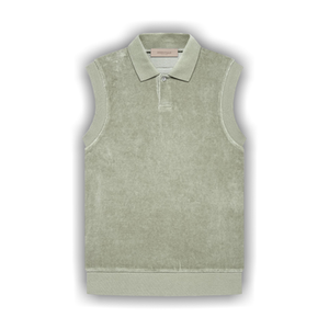 Fear of God Essentials Velour Sleeveless Polo 'Seafoam'