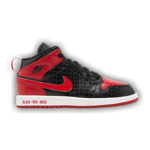 Air Jordan 1 Mid SS PS 'Black + Red = Bred'