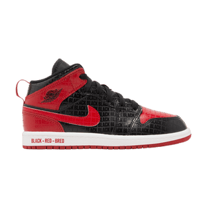 Air Jordan 1 Mid SS PS 'Black + Red = Bred'