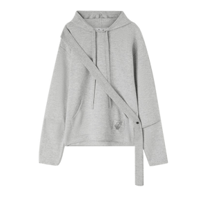 Off-White Easybreezy Band Knit Hoodie 'Medium Grey'