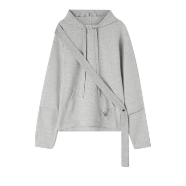 Off-White Easybreezy Band Knit Hoodie 'Medium Grey'