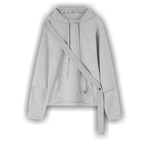 Off-White Easybreezy Band Knit Hoodie 'Medium Grey'