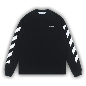 Off-White Diag Helvetica Skate Long-Sleeve Tee 'Black/White'