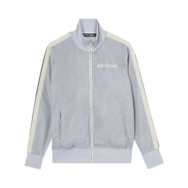 Palm Angels Lurex Track Jacket 'Silver/Off White'