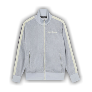 Palm Angels Lurex Track Jacket 'Silver/Off White'