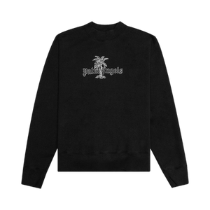 Palm Angels Sunset Palms Crewneck 'Black/White'