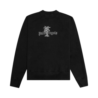 Palm Angels Sunset Palms Crewneck 'Black/White'
