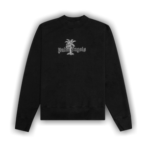 Palm Angels Sunset Palms Crewneck 'Black/White'