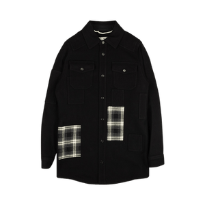 Off-White Logo Button Down Overshirt 'Black'