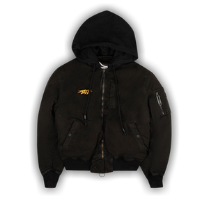 Off-White Stencil Vintage Bomber 'Black'