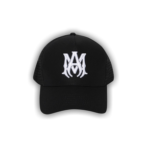 Amiri MA Logo Trucker Hat 'Black/White'