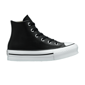 Converse Chuck Taylor All Star Lift Platform Leather High GS 'Black Natural Ivory'