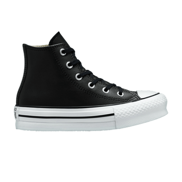 Converse Chuck Taylor All Star Lift Platform Leather High GS 'Black Natural Ivory'