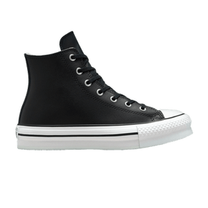 Converse Chuck Taylor All Star Lift Platform Leather High GS 'Black Natural Ivory'
