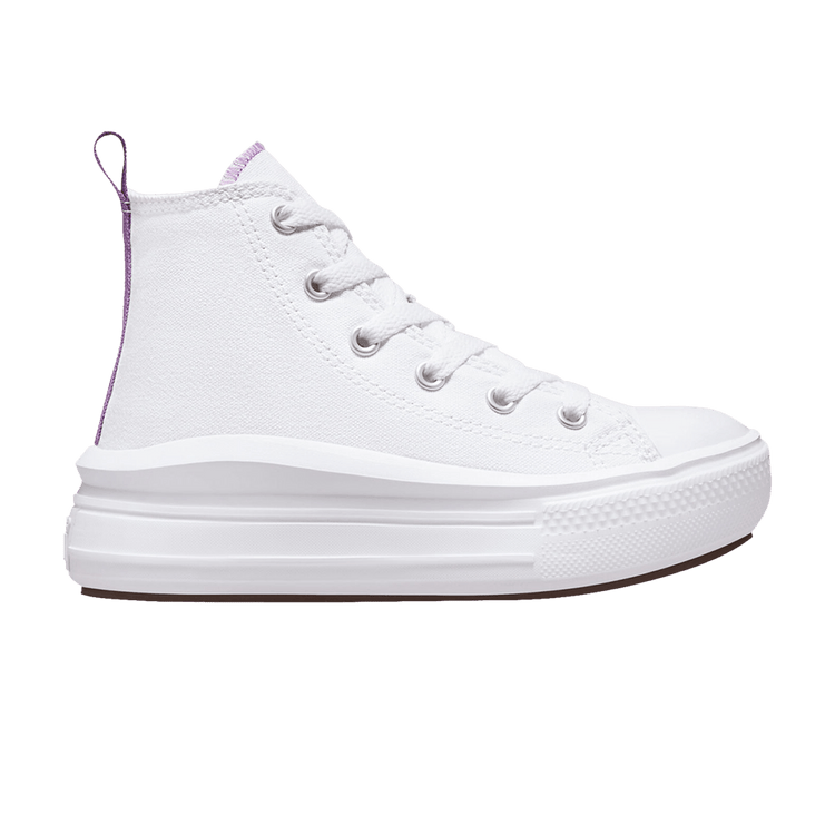 Converse Chuck Taylor All Star Move Platform GS 'White Pixel Purple' A03667C