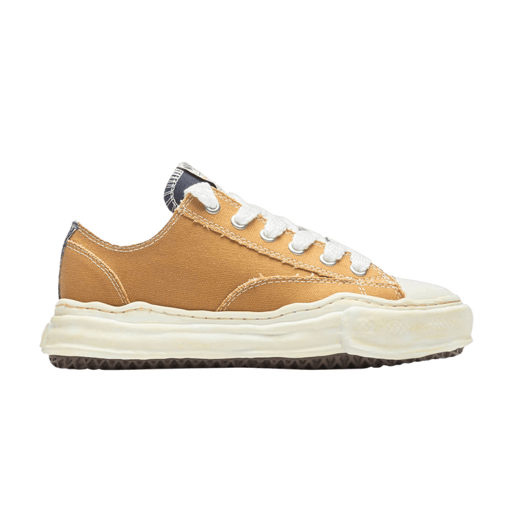 Maison Mihara Yasuhiro Peterson OG Sole Overdyed Canvas Low 'Yellow Green Mismatched' A05FW728 YEL