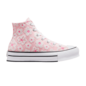Converse Chuck Taylor All Star Lift Platform High GS 'Floral Embroidery - Donut Glaze'