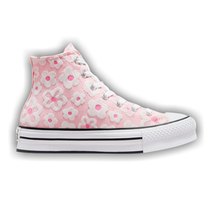Converse Chuck Taylor All Star Lift Platform High GS 'Floral Embroidery - Donut Glaze'