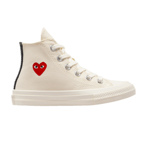 Comme des Garçons PLAY x Converse Chuck 70 High PS 'Single Heart - Milk'
