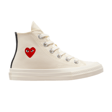 Comme des Garçons PLAY x Converse Chuck 70 High PS 'Single Heart - Milk'
