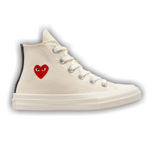 Comme des Garçons PLAY x Converse Chuck 70 High PS 'Single Heart - Milk'