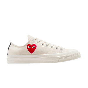 Comme des Garçons PLAY x Converse Chuck 70 Low 'Single Heart - Milk'