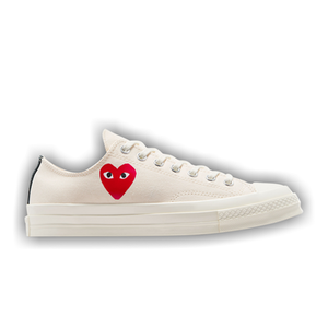 Comme des Garçons PLAY x Converse Chuck 70 Low 'Single Heart - Milk'