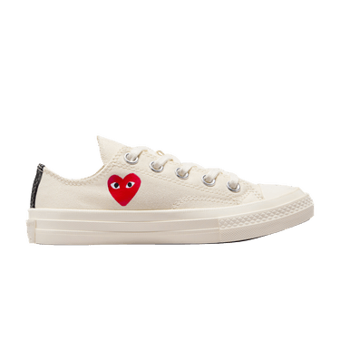 Comme des Garçons PLAY x Converse Chuck 70 Low PS 'Single Heart - Milk'