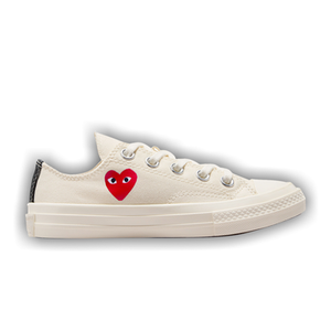 Comme des Garçons PLAY x Converse Chuck 70 Low PS 'Single Heart - Milk'