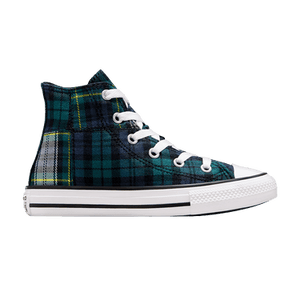 Converse Chuck Taylor All Star High PS 'Plaid - Dragon Scale Green'