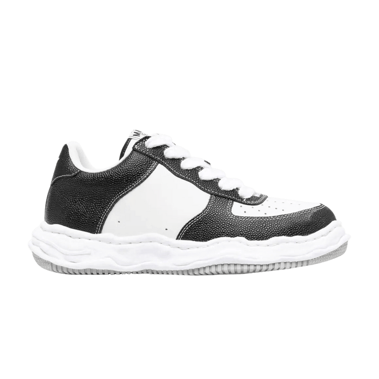 Maison Mihara Yasuhiro Wayne OG Sole Embossed Leather Low 'Black White' A11FW712 BLK