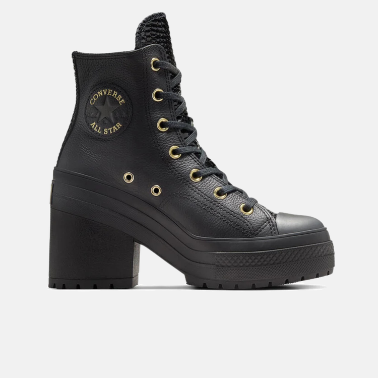 Converse Wmns Chuck 70 De Luxe Heel Platform High 'Black Light Gold'