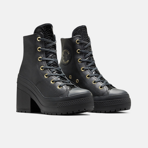 Converse Wmns Chuck 70 De Luxe Heel Platform High 'Black Light Gold'
