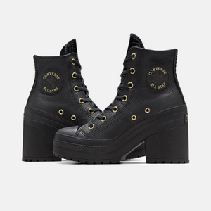 Converse Wmns Chuck 70 De Luxe Heel Platform High 'Black Light Gold'