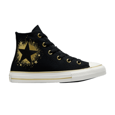 Converse Chuck Taylor All Star High PS 'Gold Stars - Black'