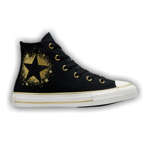 Converse Chuck Taylor All Star High PS 'Gold Stars - Black'