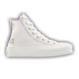 Converse Wmns Chuck Taylor All Star Lift Platform High 'Scalloped Edges Embroidered Flowers'